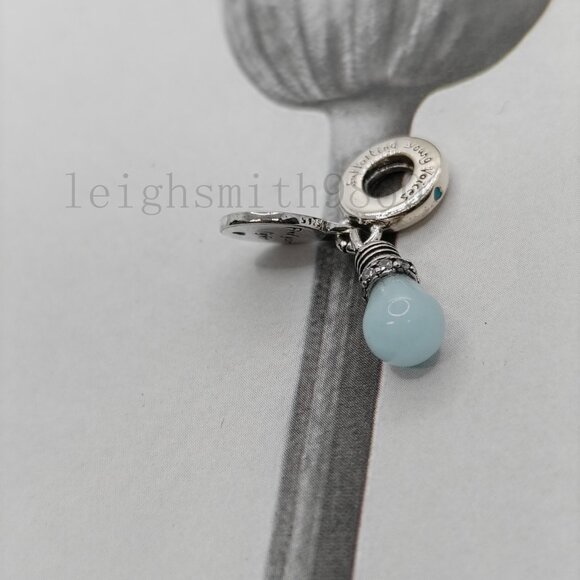 Pandora Glow-in-the-dark Lightbulb Double Dangle Charm - Picture 6 of 8